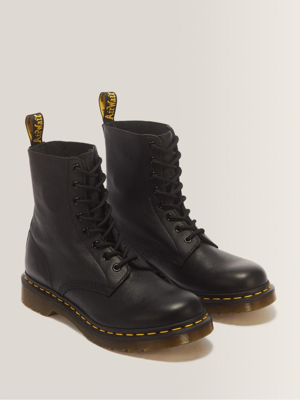 $180 Dr. Martens 1460 8-eye Black Leather Lace-Up Combat Moto Boots Size 9
